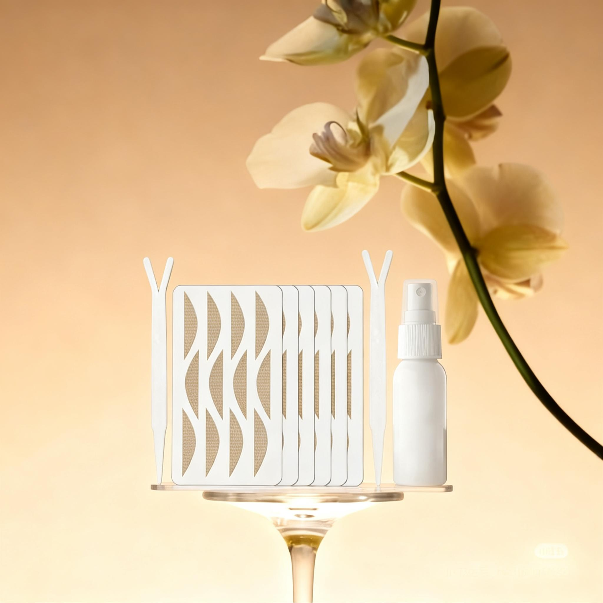 EELHOE Double Eyelid Tape, Lace Mesh Invisible Eyelid Stickers, Glue-free, Breathable, Super Sticky, Long-lasting, with Tweezers Set-Velvet