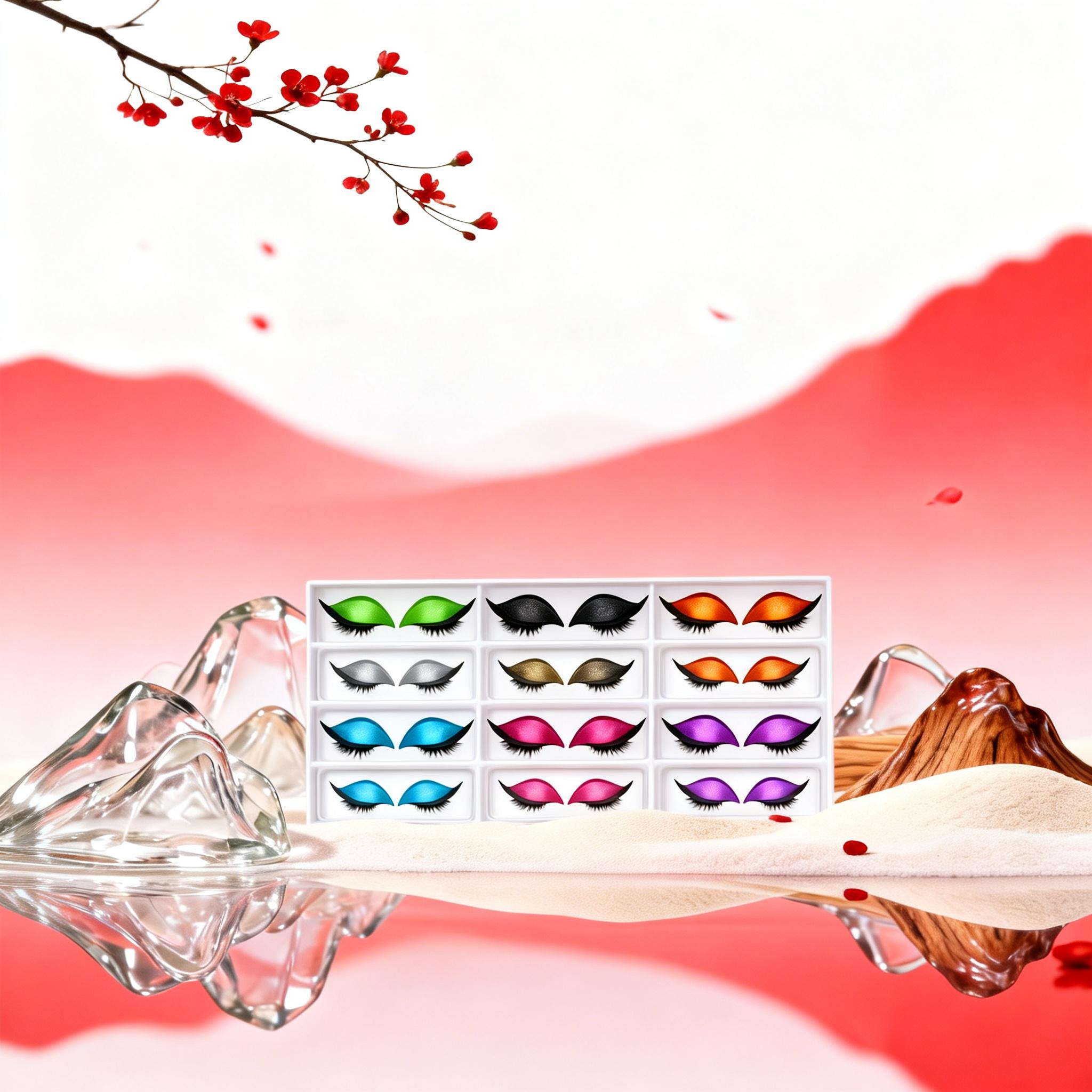 Zephoco Eyeshadow and Eyelash Stickers: Convenient and easy-to-use eye makeup stickers for busy people.-Velvet