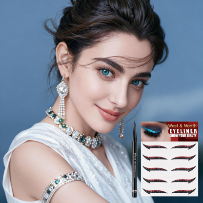 West&Month Eyeshadow Stage Makeup Stickers, European and American Style Eyeliner Stickers, Self-Adhesive Double Eyelid Stickers, Eye Makeup Stickers-Velvet