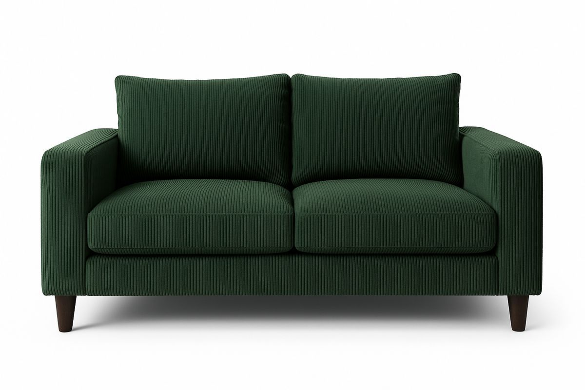 Green Polyester Upholstered Two-Seater Sofa 150cm-Velintrao