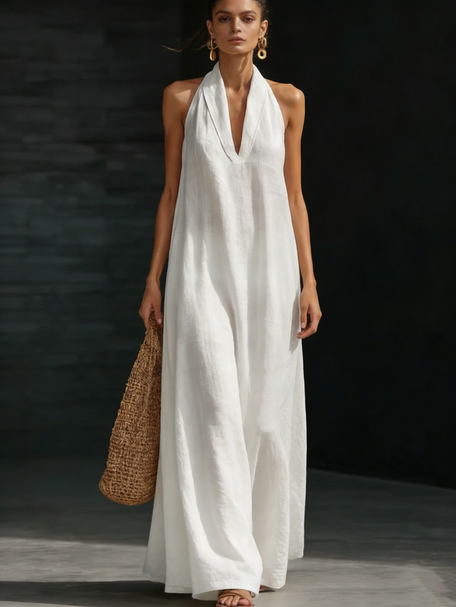 Minimalist And Elegant Maxi Dress - Cozy Everyday Wear