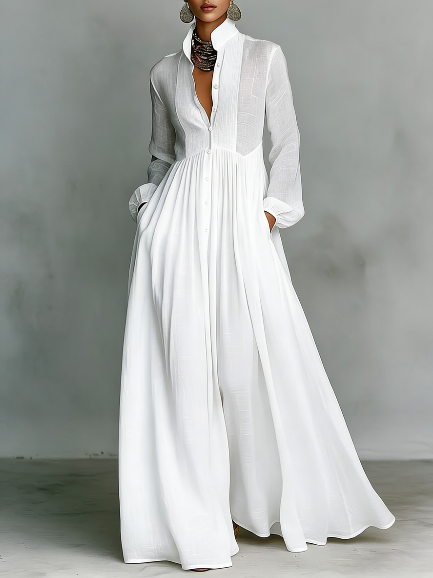Elegant Romantic Vacation Maxi Dress