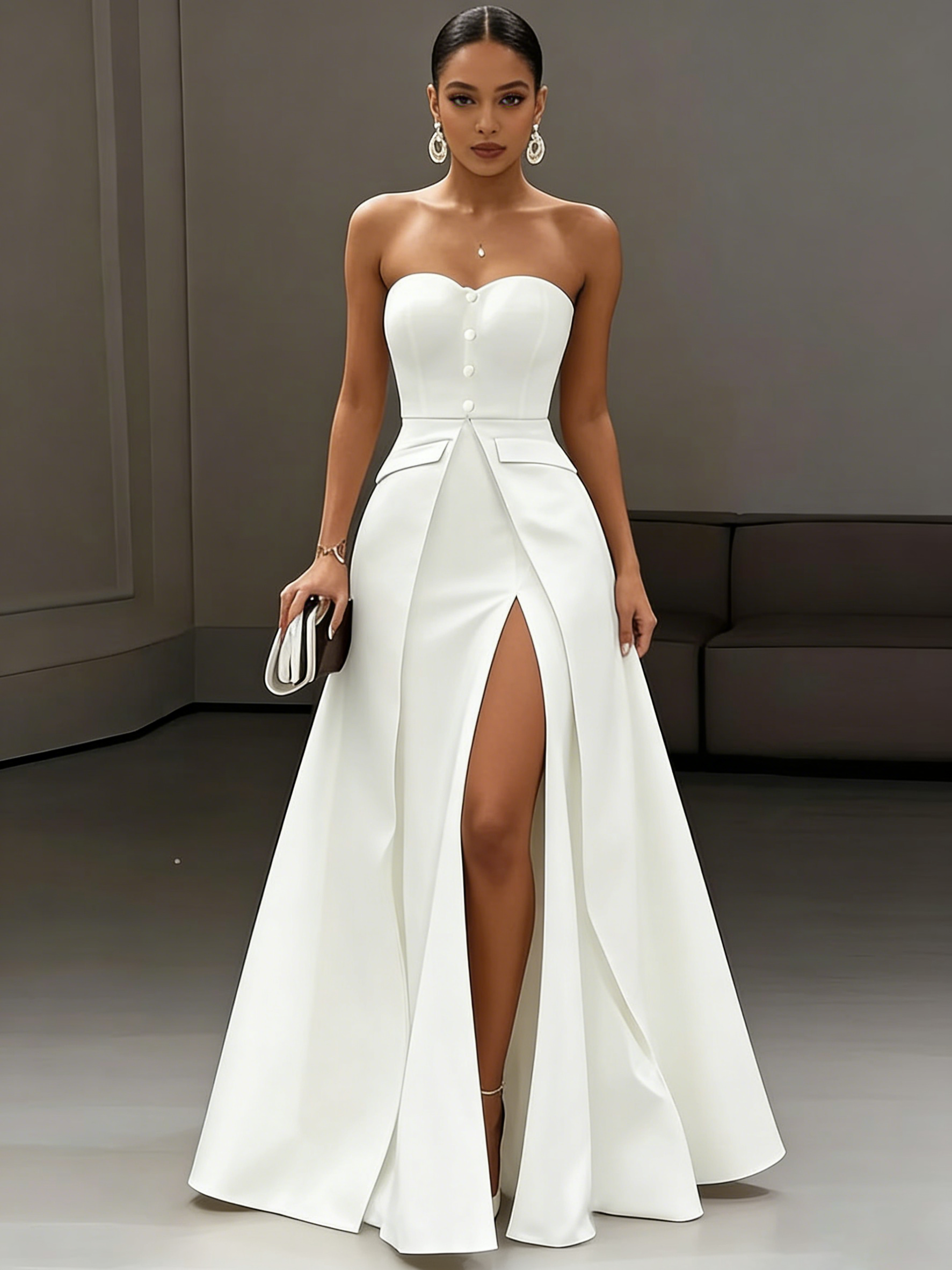 Women's Elegant Strapless Mermaid Dress