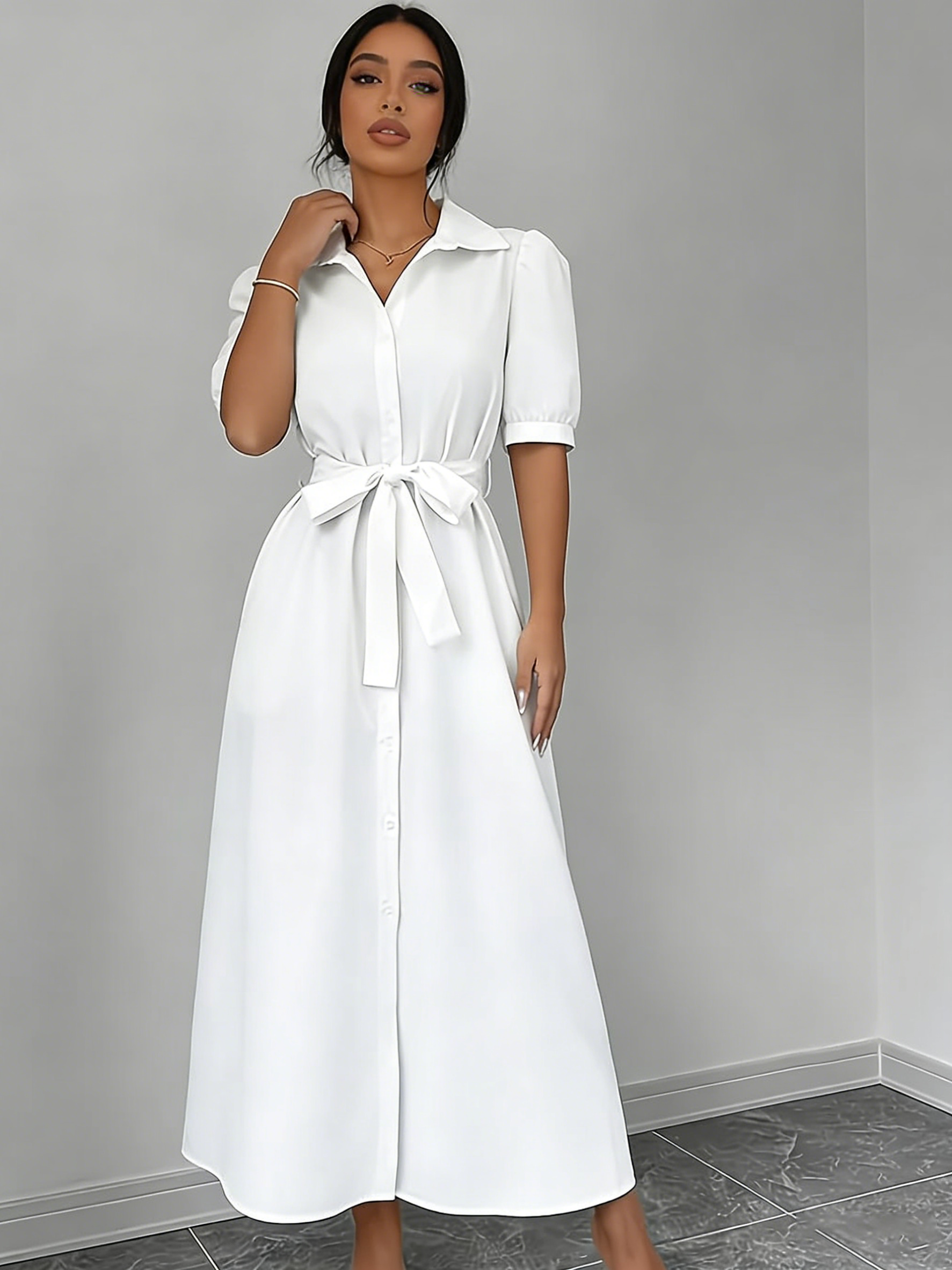 White A-Line Dress