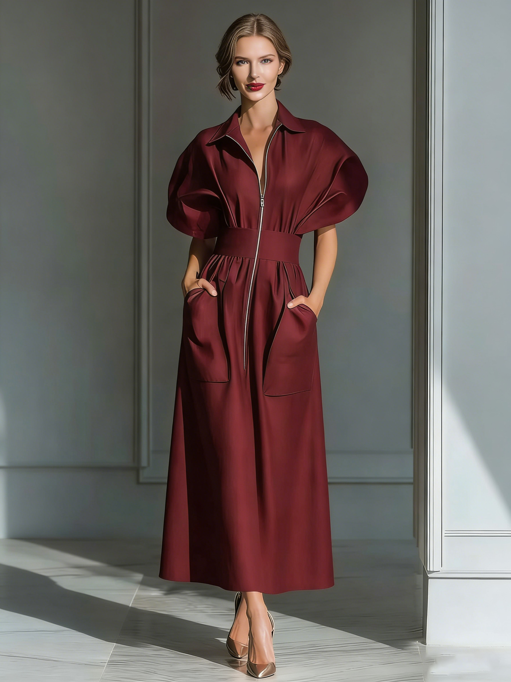 Women's Casual Zipper Dress