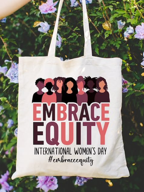 Embrace Equity International Women's Day Canvas Tote Bag