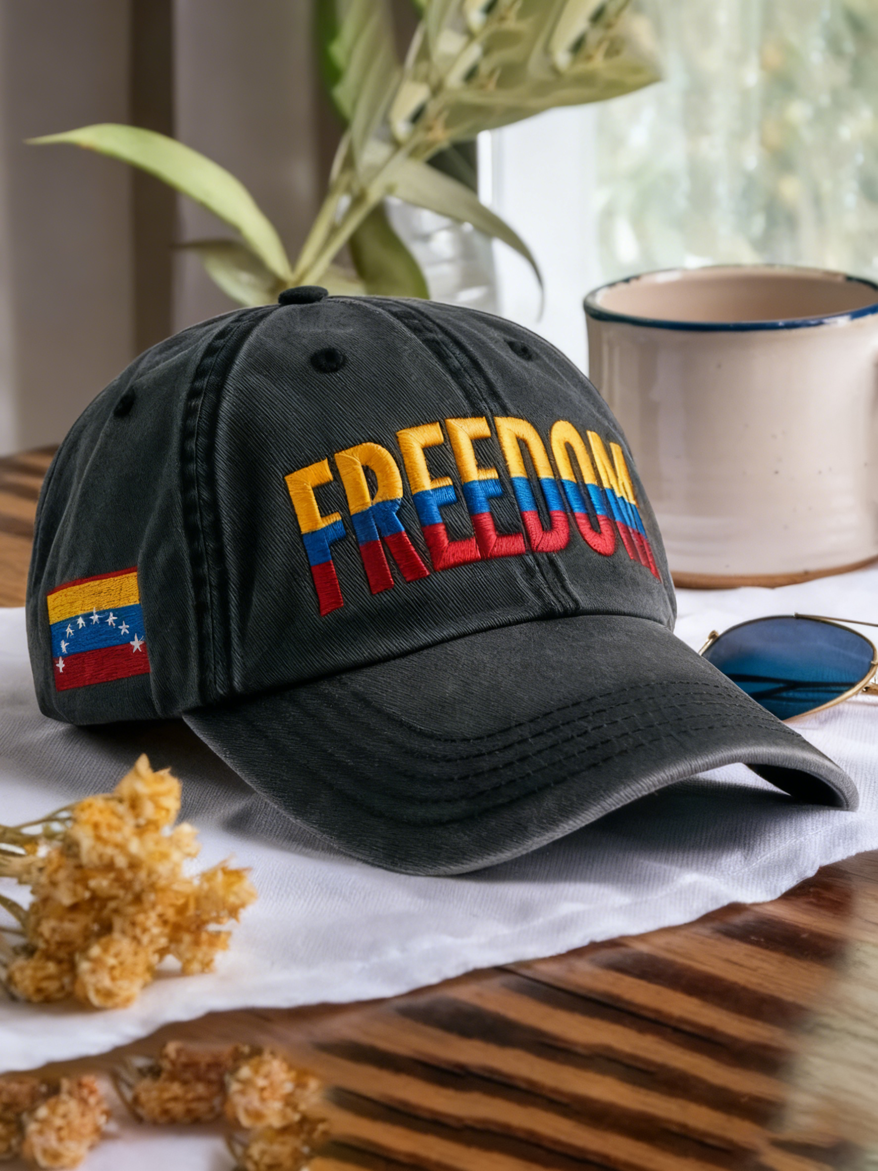 Freedom Venezuela Pattern Washed Hat