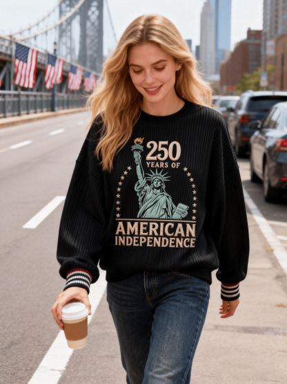 Women's 250th American Independence Statue of Liberty Sweater
