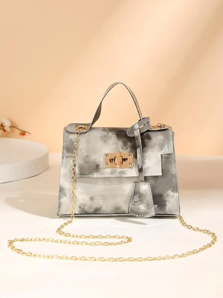 Tie Dye Flap Chain Bag