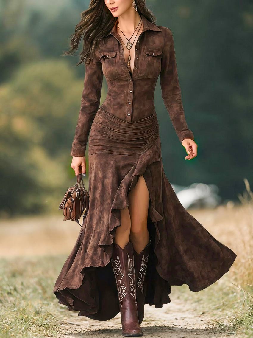 Button-down Zipper Dress