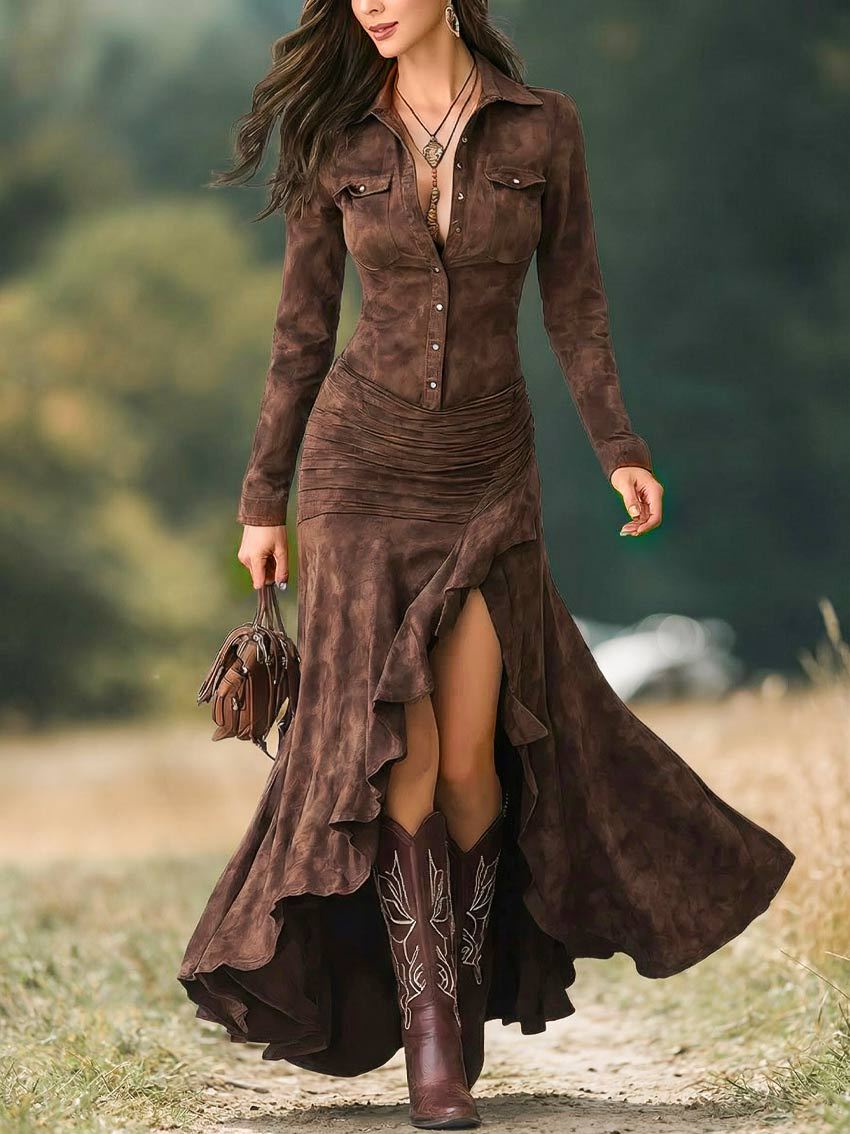 Button-down Zipper Dress