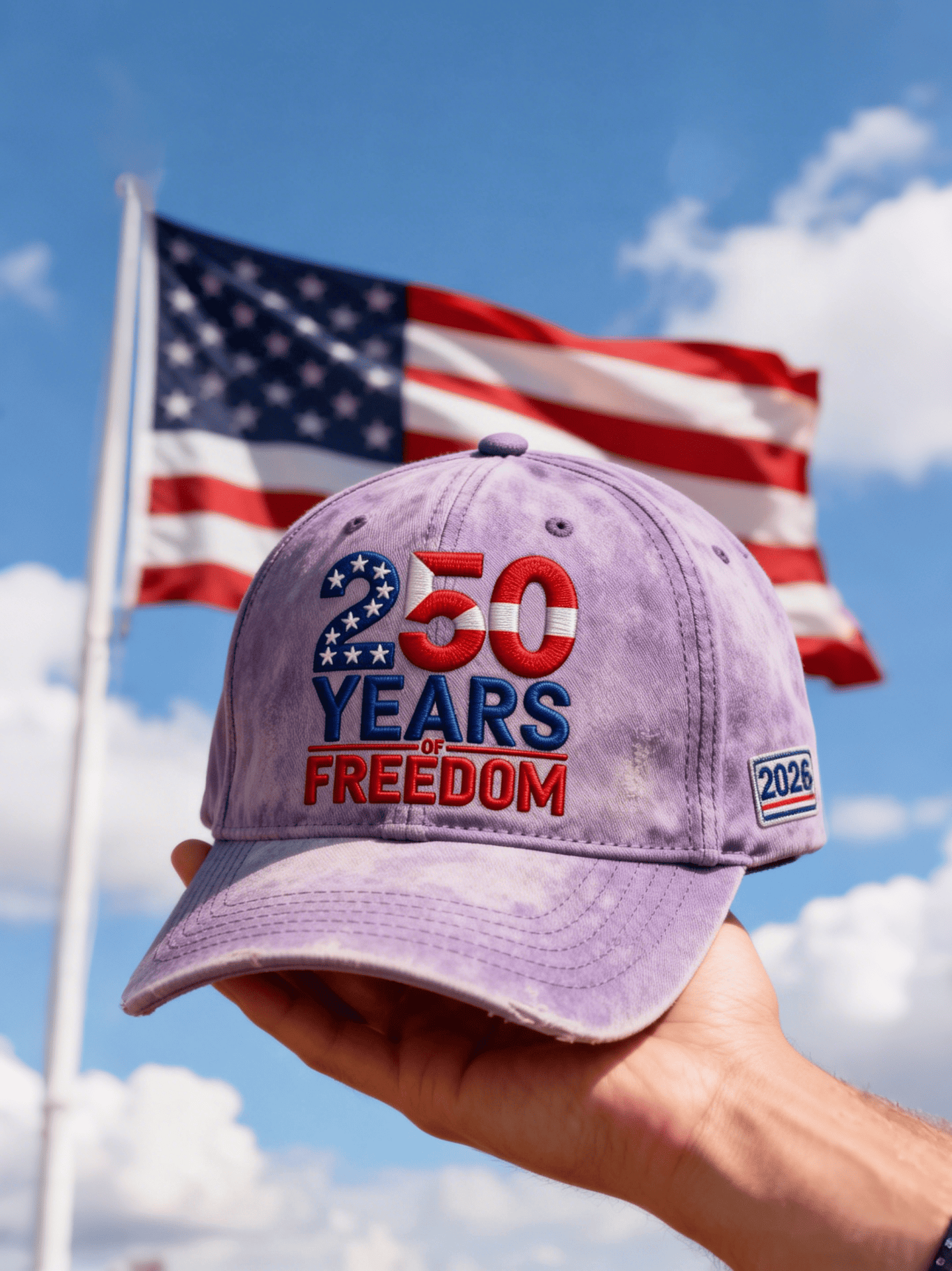 250 Years of American Freedom Distressed Purple Cap