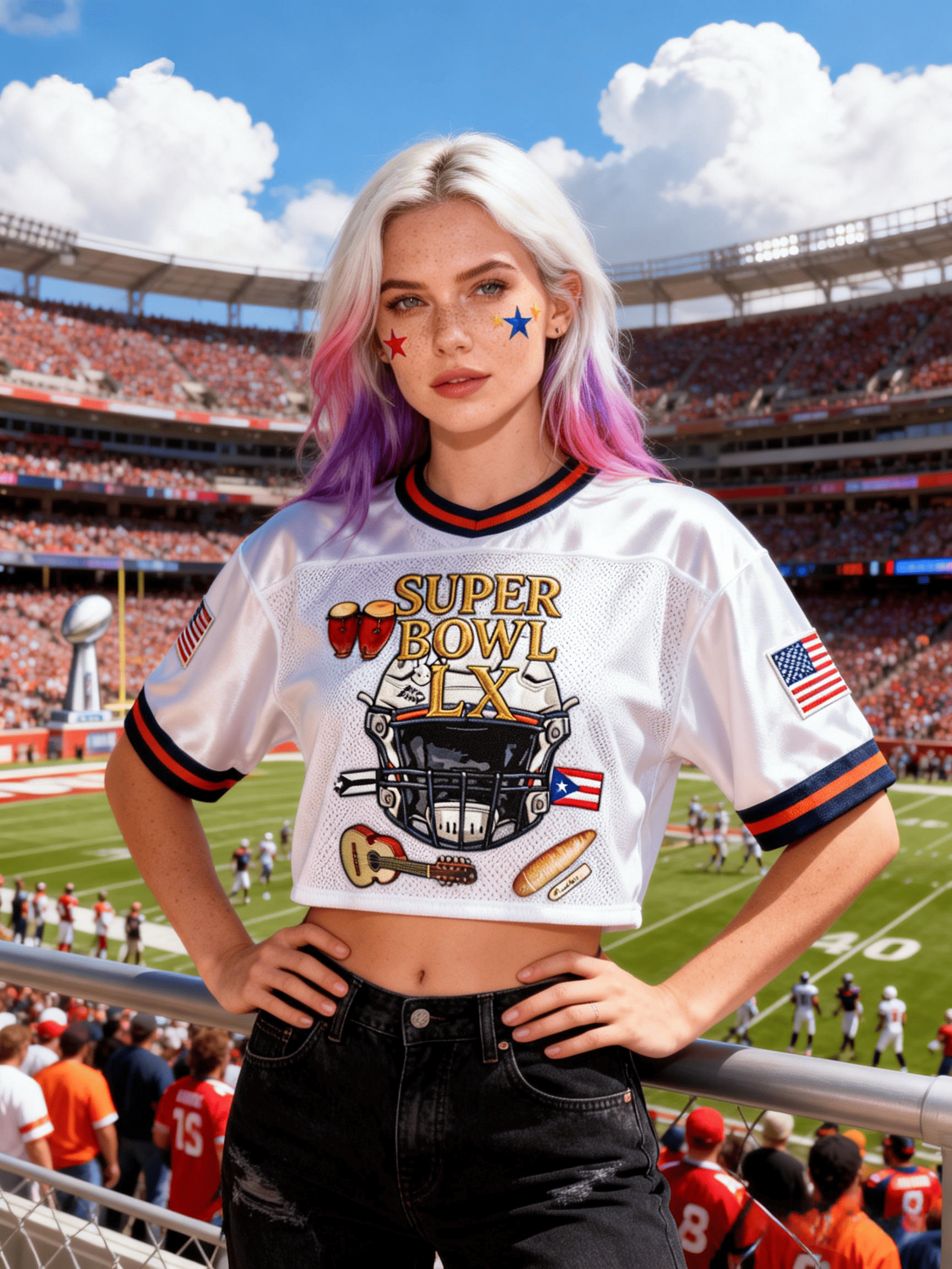 Women's Super Bowl LX Puerto Rico Culture Cropped Jersey
