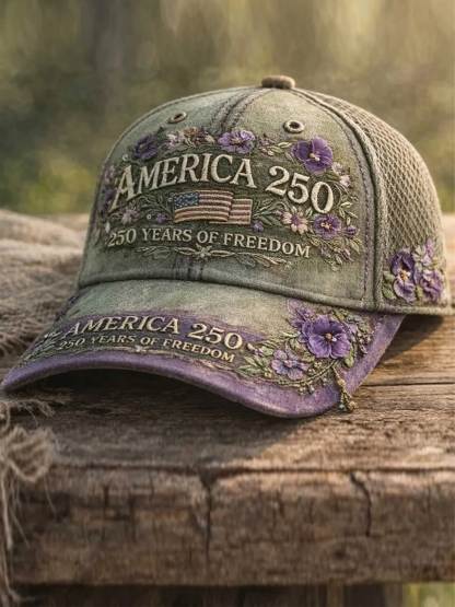 America 250 Years of Freedom Floral Mesh Cap