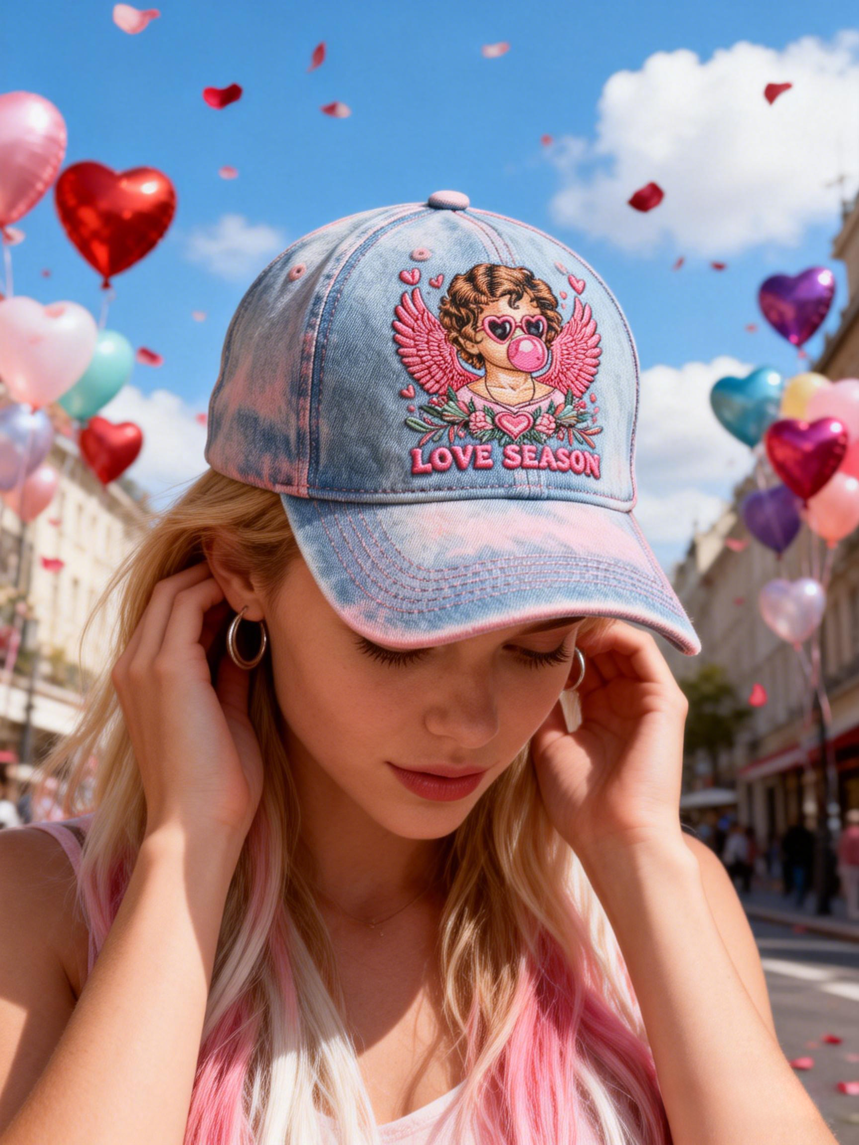 Bubble Angel "LOVE SEASON" Tie-Dye Baseball Cap