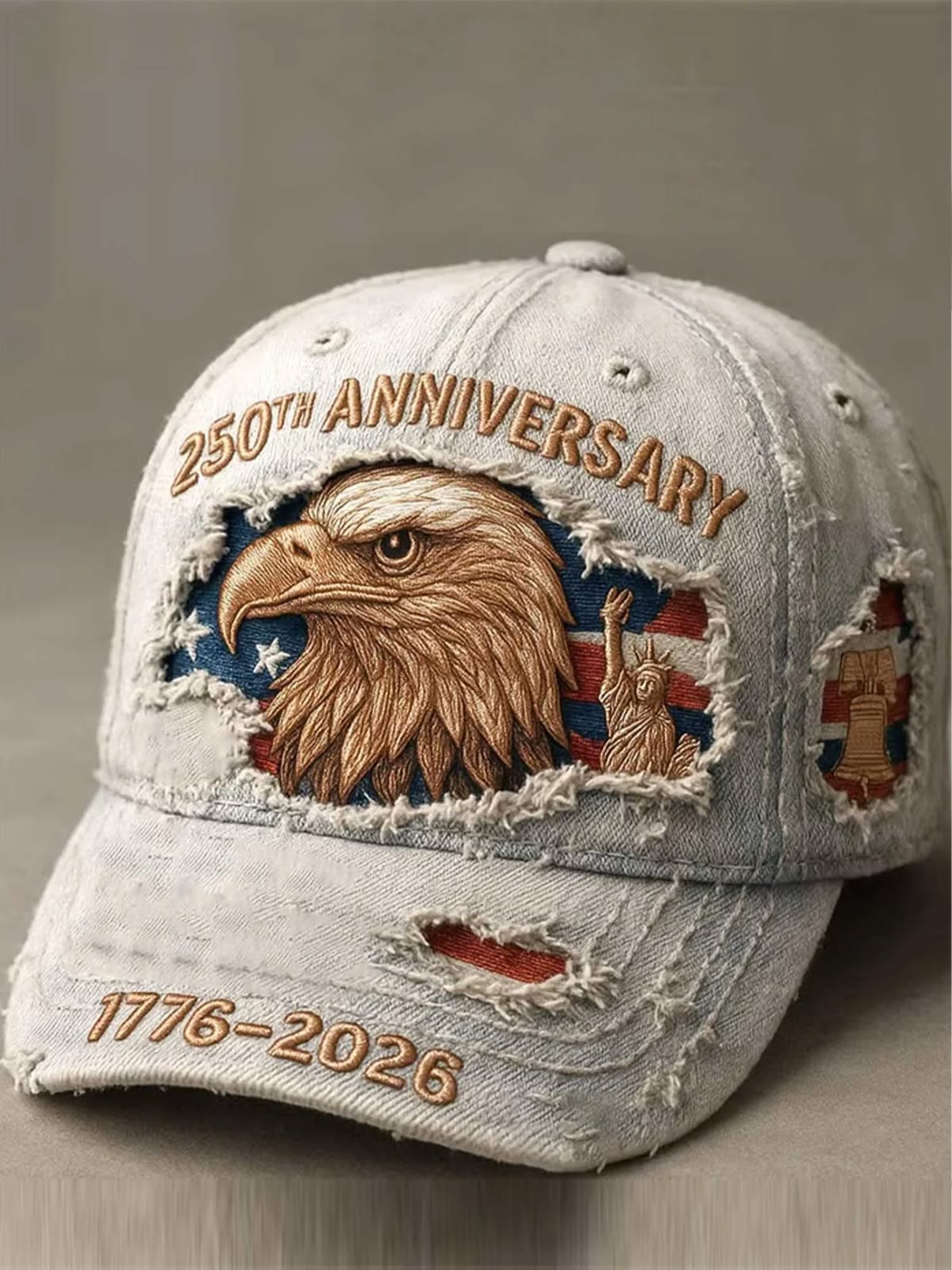Eagle & Liberty 250th Anniversary Distressed Cap