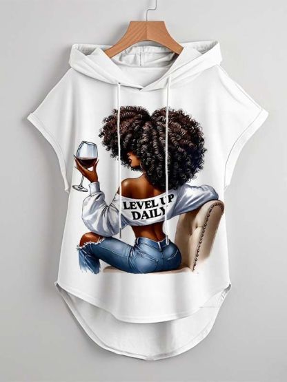 Women's Level Up Daily Girl Sleeveless Hoodie