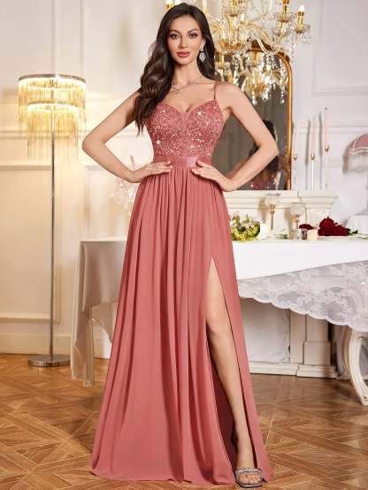 Women's Elegant Mermaid To Train Maxi Formal Evening Gown