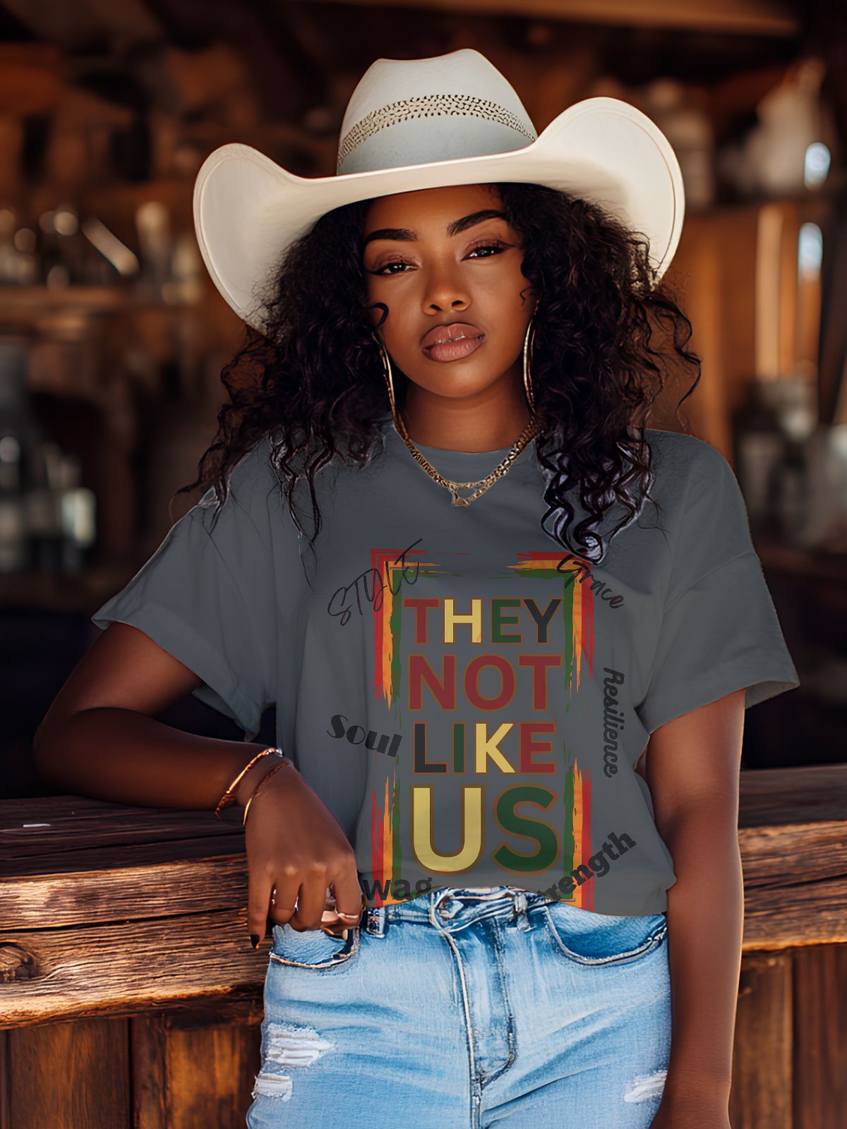 Women's They Not Like Us African Graphic Tee