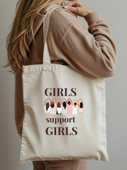 Girls Support Girls Canvas Tote Bag