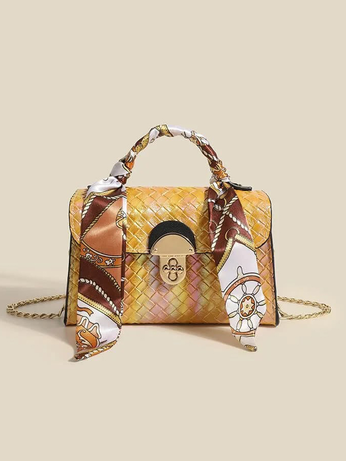 Women Fashion Gradient Color Ribbon Crossbody Bag