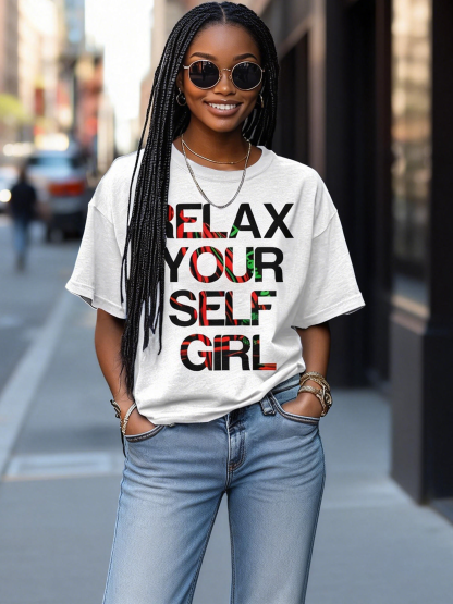 Women's Relax Your Self Girl Graphic Tee