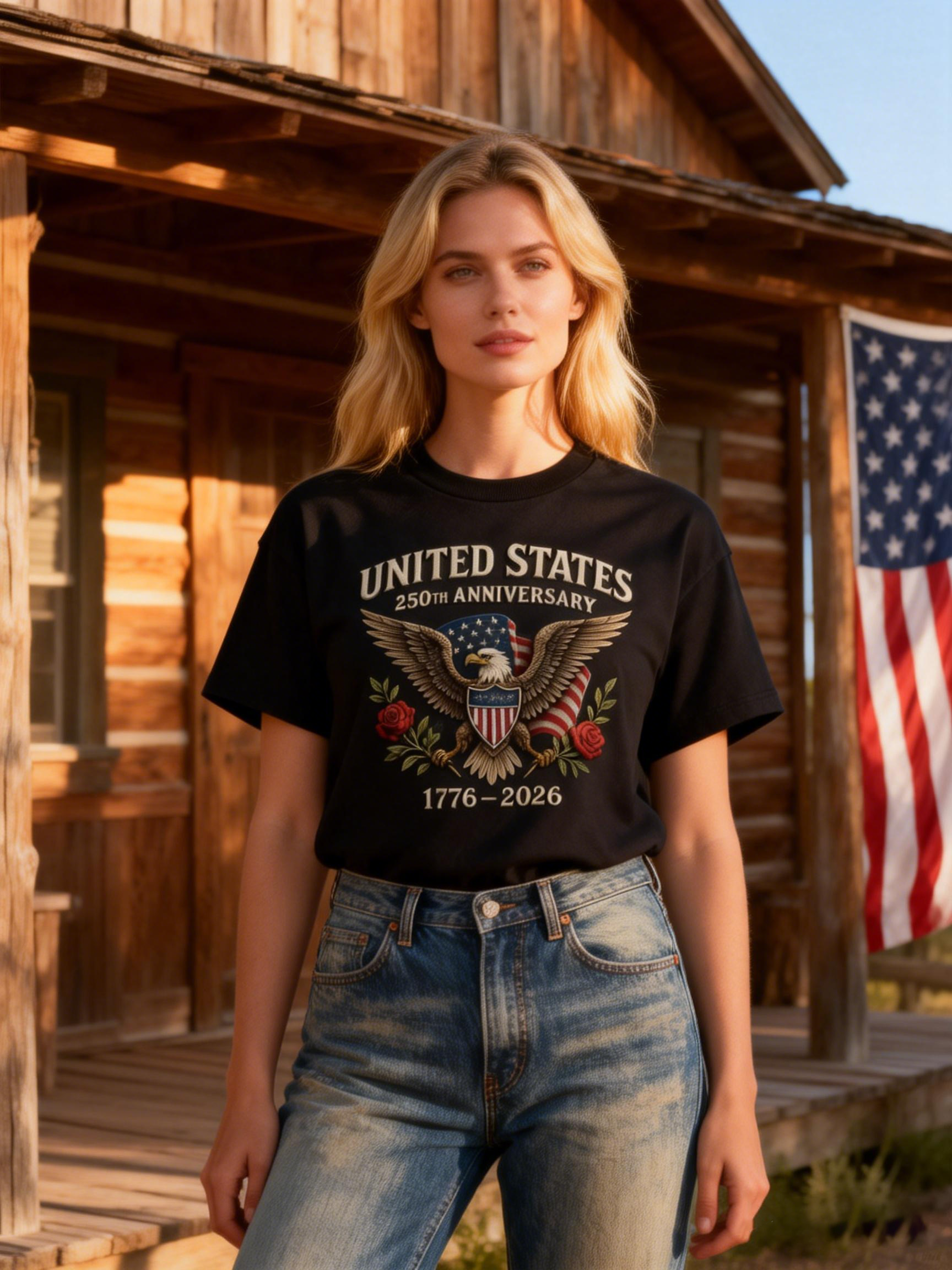 Women's USA 250th Anniversary Eagle Graphic Tee