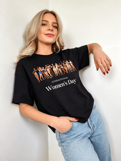 Women's Group Portrait International Women's Day Black T-Shirt