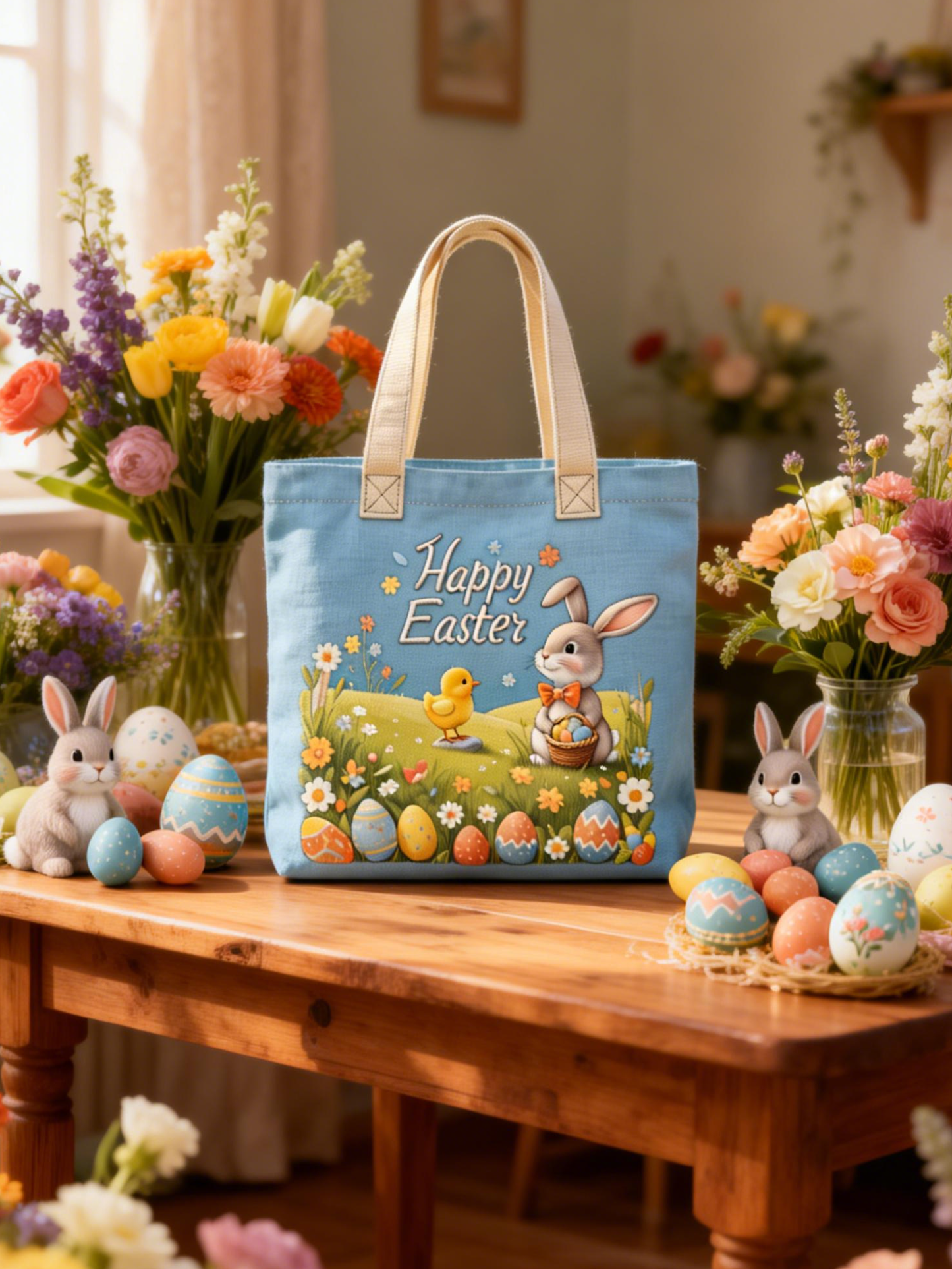 Fresh Pastoral Easter Tote Bag