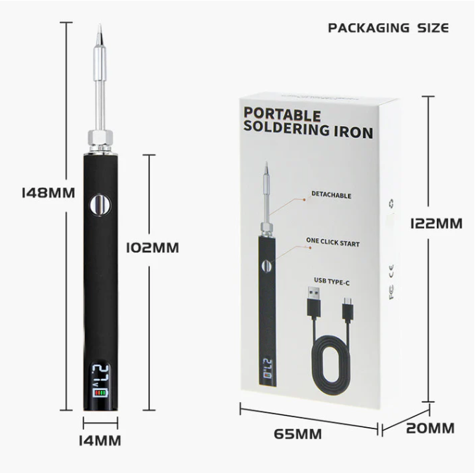 Portable Digital Display Soldering Iron Kit