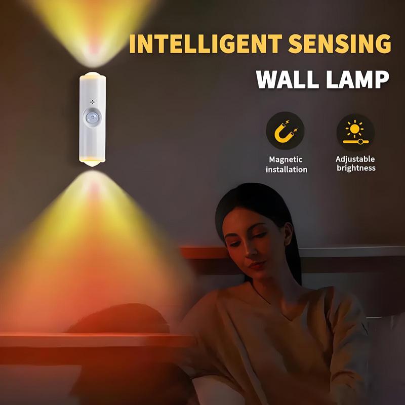 Motion Sensor Light LED Wall Light Magnetic Adsorption RGB 