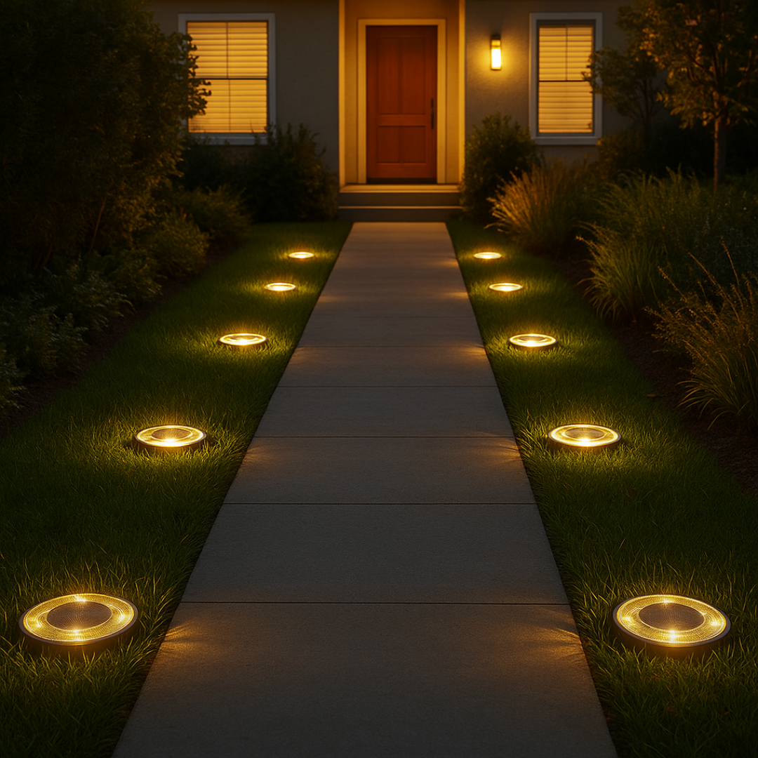 Solar LED in-ground lights
