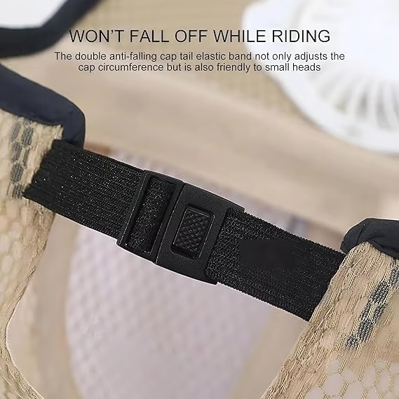 Solar Fan Baseball Cap - UV Protection Wide Brim Mesh Hat with Solar & USB Power for Outdoor Heat Relief