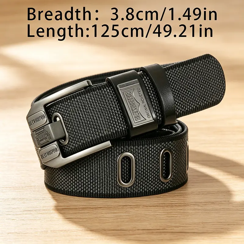 Mens Elastic Braided Belt Stretch Woven Web Belt Heavy Duty Alloy Square Buckle No Hole Adjustable Casual Work Belts