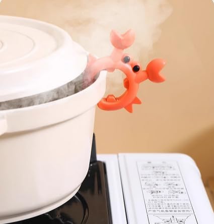 Silicone Crab Kitchen Utensil Rest, Pack of 10 Spatula Rack Spoon Rest Holder Steam Releaser Non-Slip, Stove Organizer, Home Kitchen Essentials for Stove Top Pot Kitchen Gadgets, Cooking Accessories Gifts