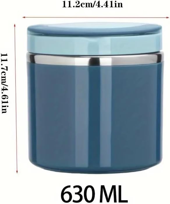Lunch Box - Stainless Steel Thermal Container with Leakproof Lid, Large Capacity Insulated Meal Jar for Office, Commuters & Outdoor Enthusiasts