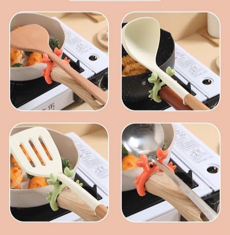 Silicone Crab Kitchen Utensil Rest, Pack of 10 Spatula Rack Spoon Rest Holder Steam Releaser Non-Slip, Stove Organizer, Home Kitchen Essentials for Stove Top Pot Kitchen Gadgets, Cooking Accessories Gifts