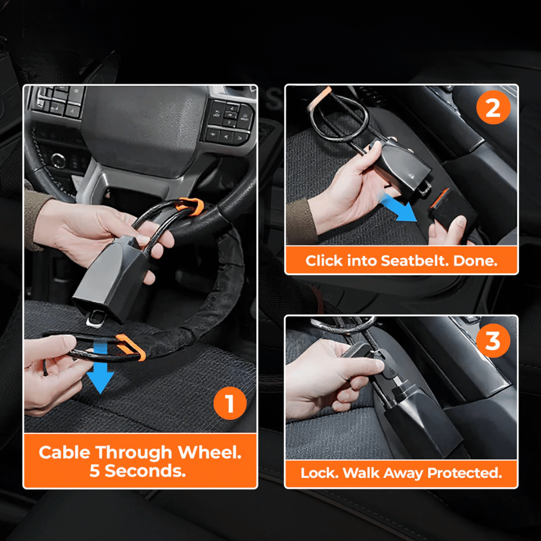 Car steering wheel anti-theft lock