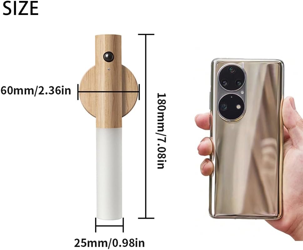 Magnetic induction wooden night light