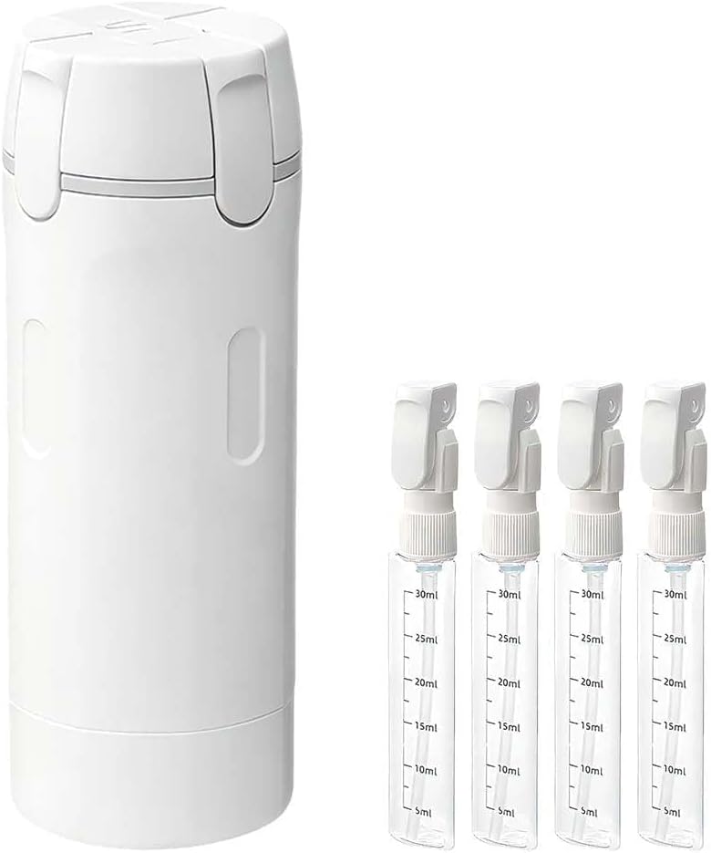 4 in 1 Travel Dispenser, 4 Pack Travel Bottles for Toiletries, Leak Proof Travel Size Containers, Portable Containers for Shampoo Lotion Conditioner Cream
