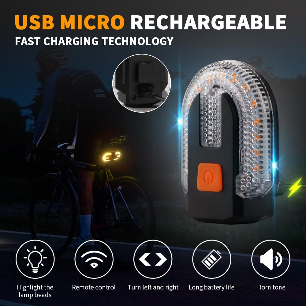 Wireless remote control for bicycle rear light
