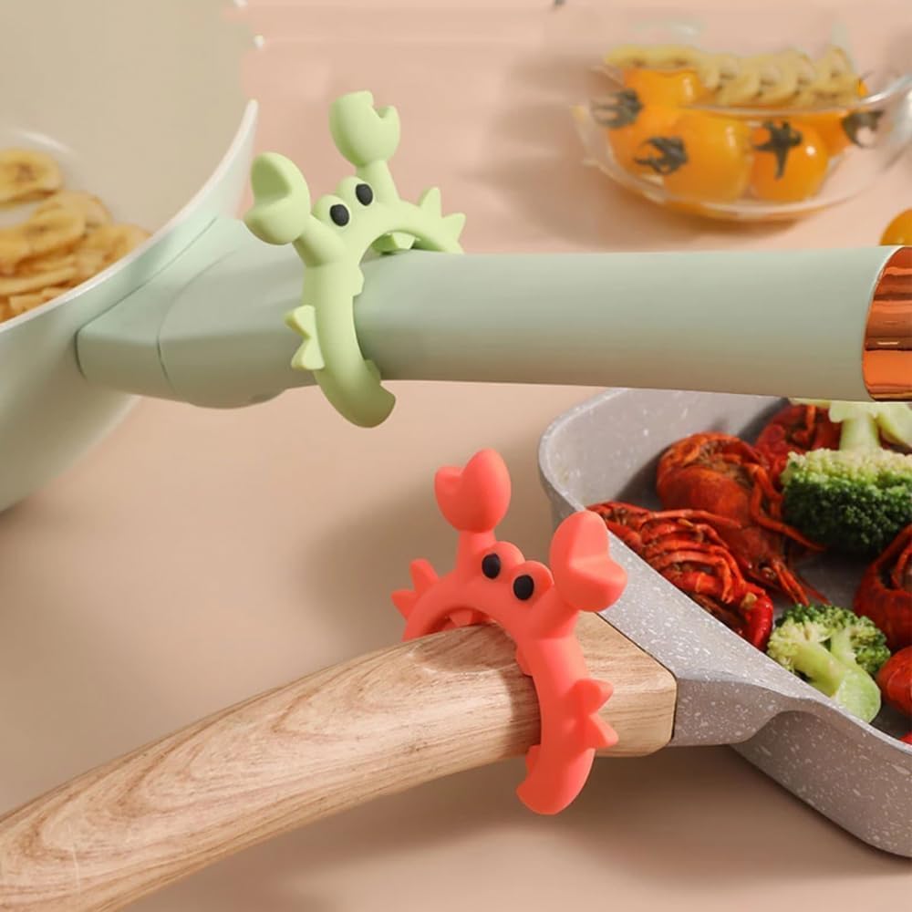 Silicone Crab Kitchen Utensil Rest, Pack of 10 Spatula Rack Spoon Rest Holder Steam Releaser Non-Slip, Stove Organizer, Home Kitchen Essentials for Stove Top Pot Kitchen Gadgets, Cooking Accessories Gifts