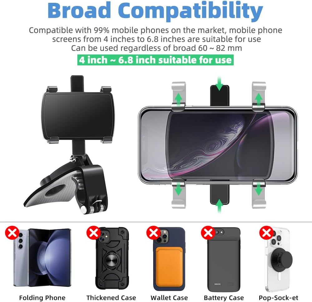 Universal 360° Rotation Multifunctional Car Dashboard Phone Moun holder