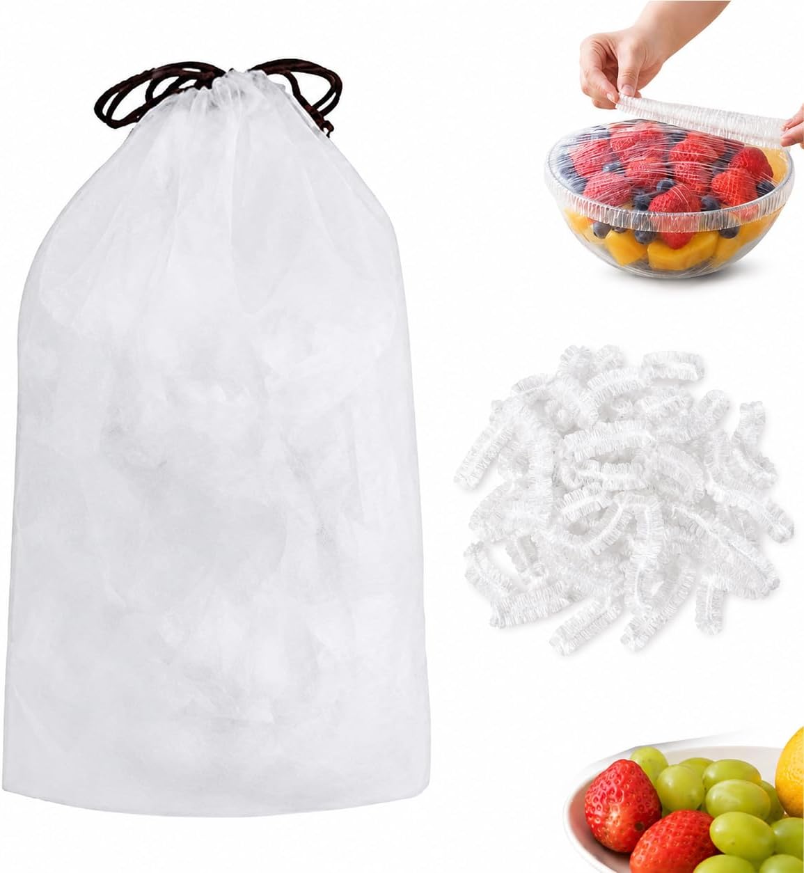 🔥100PCS Disposable Stretch Food Covers for Bowls & Plates