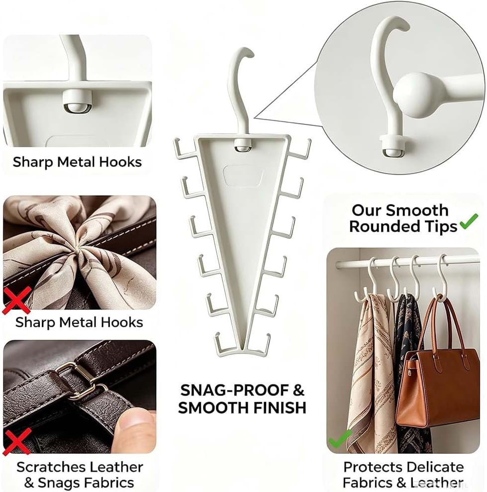 12-Hook Rotating Closet Organizer Hanger