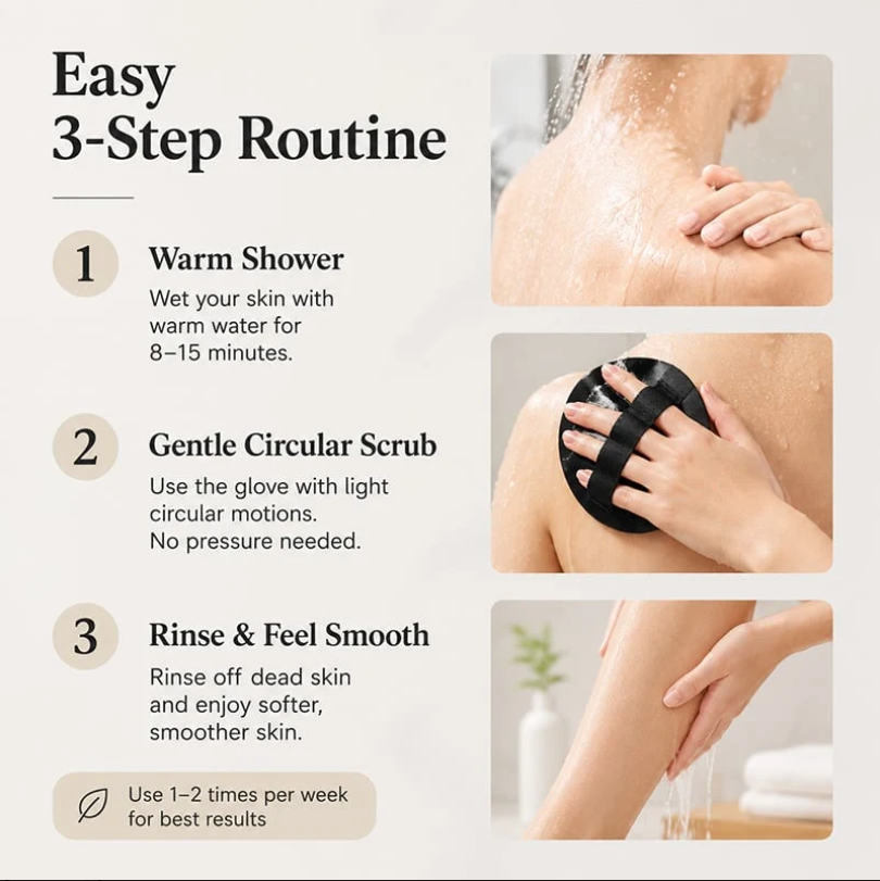 ✨Soft Rubber Exfoliating Shower Glove