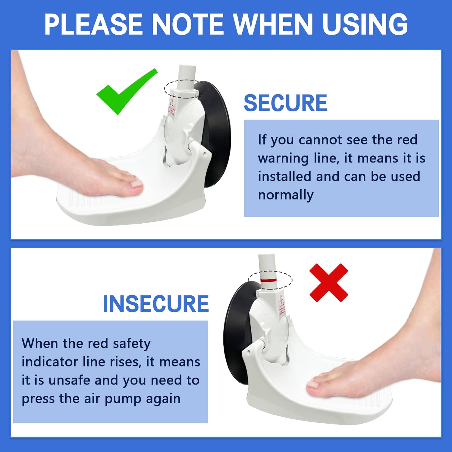 No-drill Bathroom Footrest