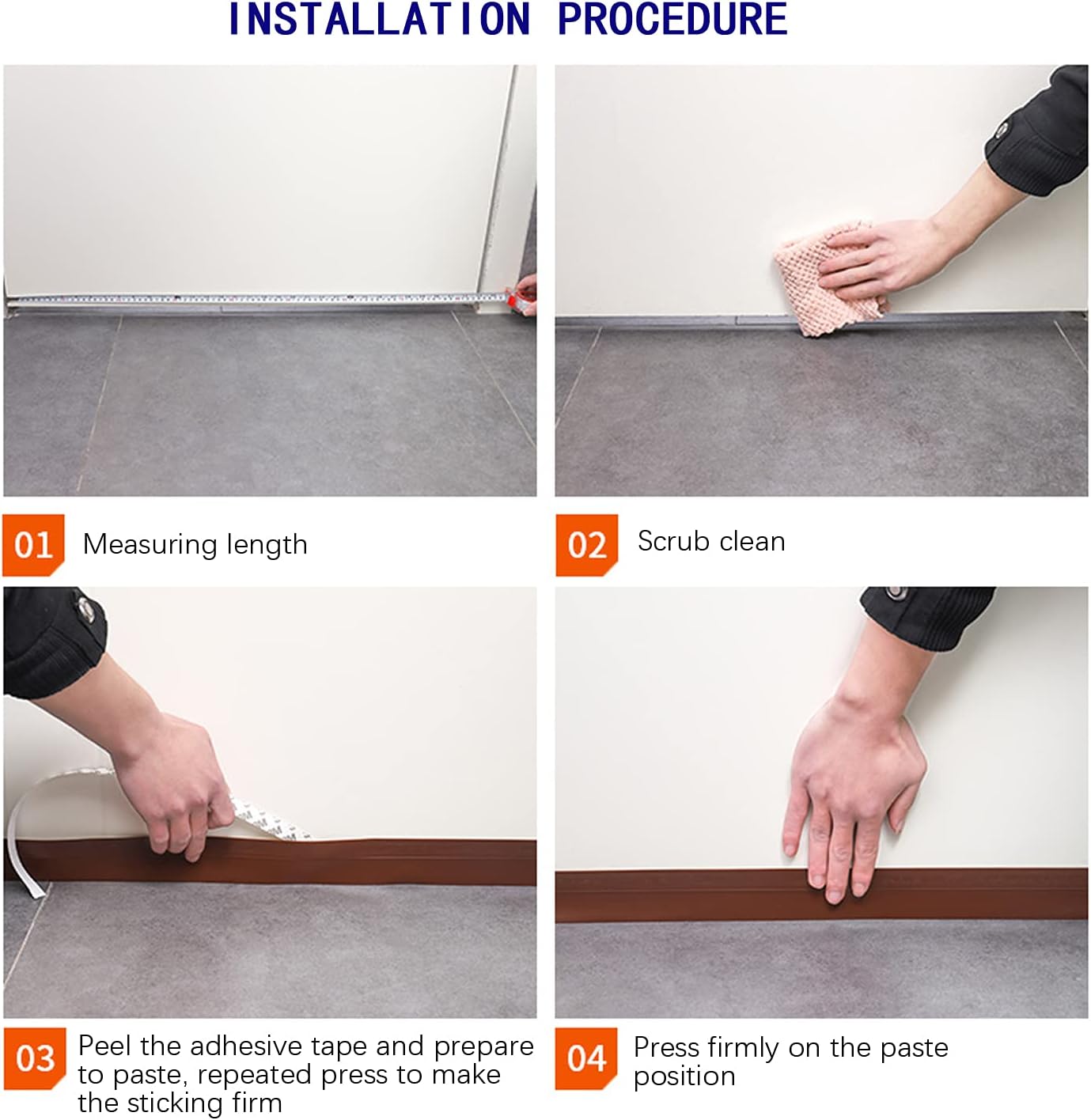 Weather Stripping Door Seal, 33 Feet Long Transparent