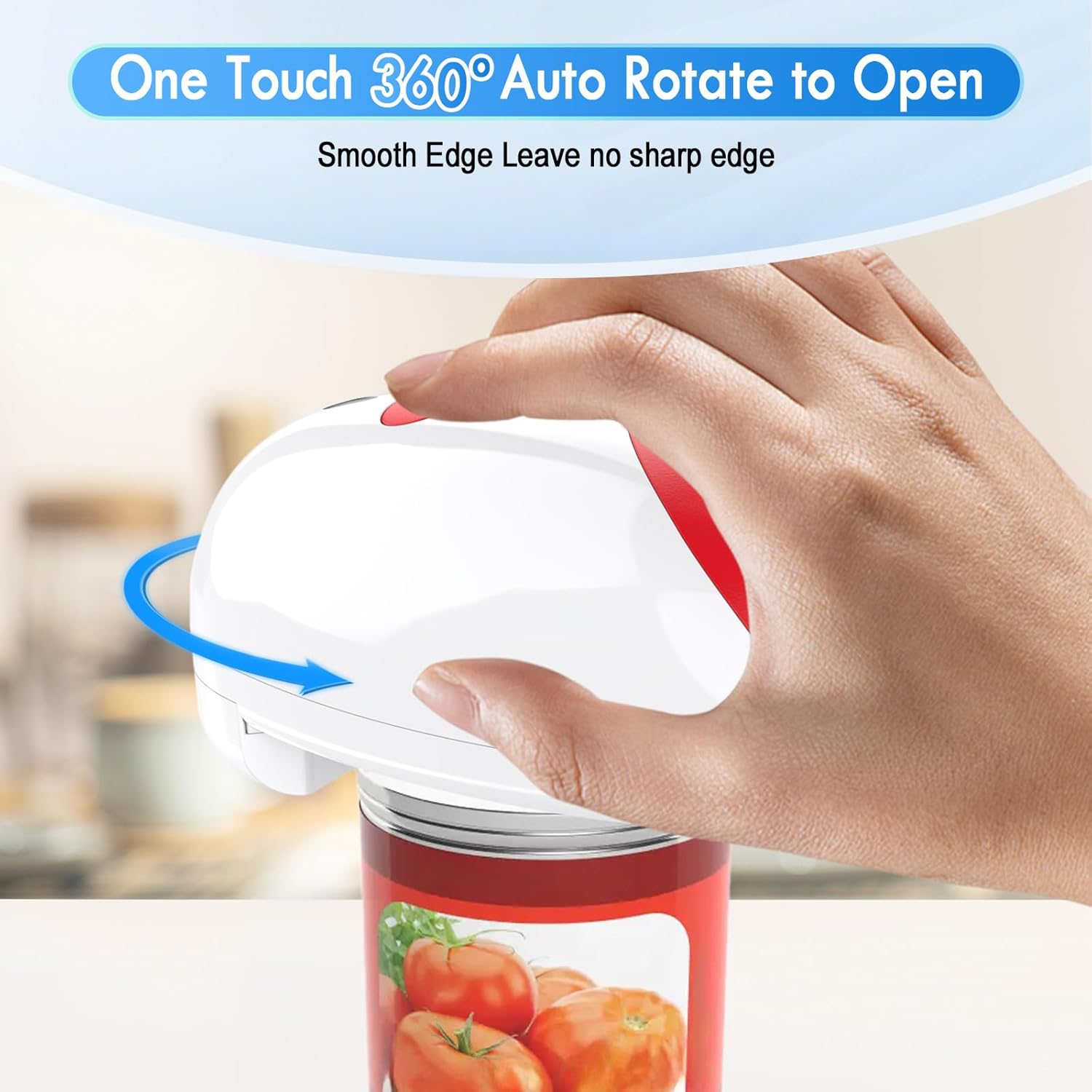 One-button electric can opener