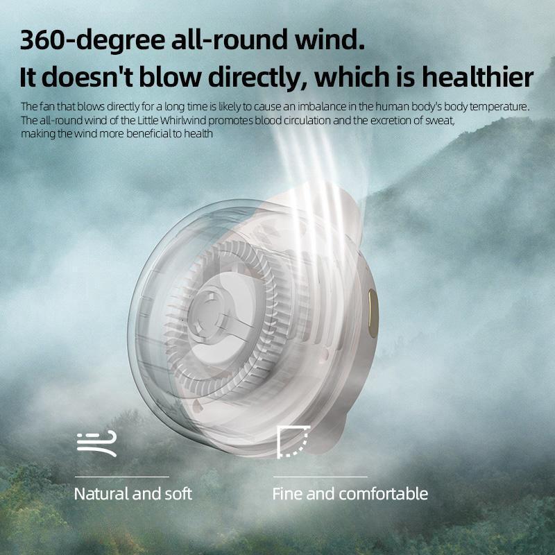 Portable clip-on silent mini bladeless electric fan